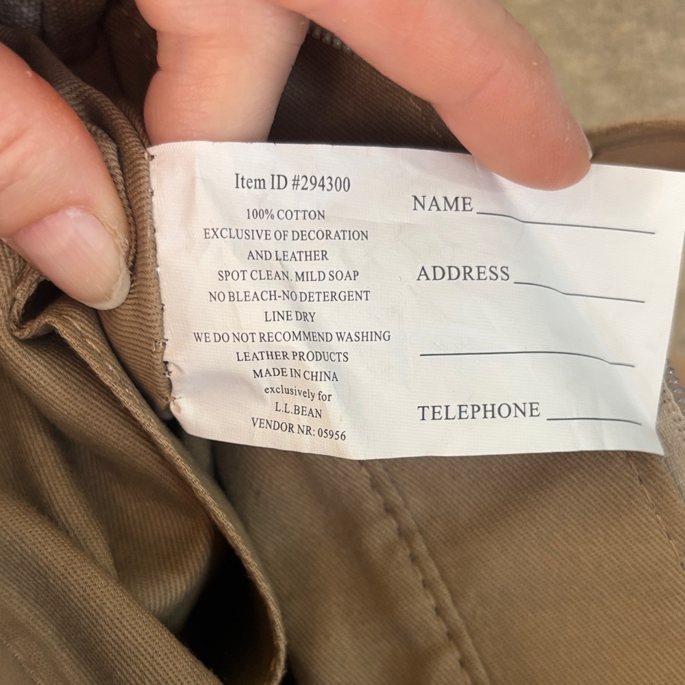 L.L.Bean Stylish Cream Handbag/ Tote  with Tan Accents - Picture 14 of 15